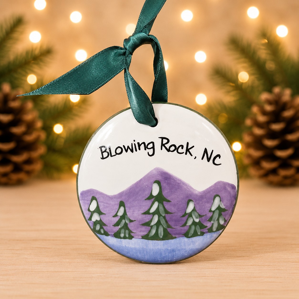 Blowing Rock Mountains Ornament